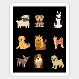 Dog Pack Cute Kawaii Cartoon Sticker